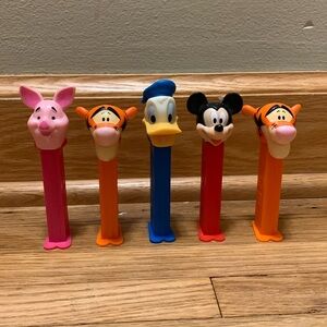 Assorted Vintage Pez Dispensers Disney Winnie the Pooh Mickey Lot of 5